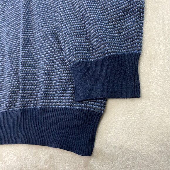 NWT Tasso Elba Soft Touch TABL Navy Blue Long Sleeve Shawl Sweater Mens 2XLT - Picture 6 of 10